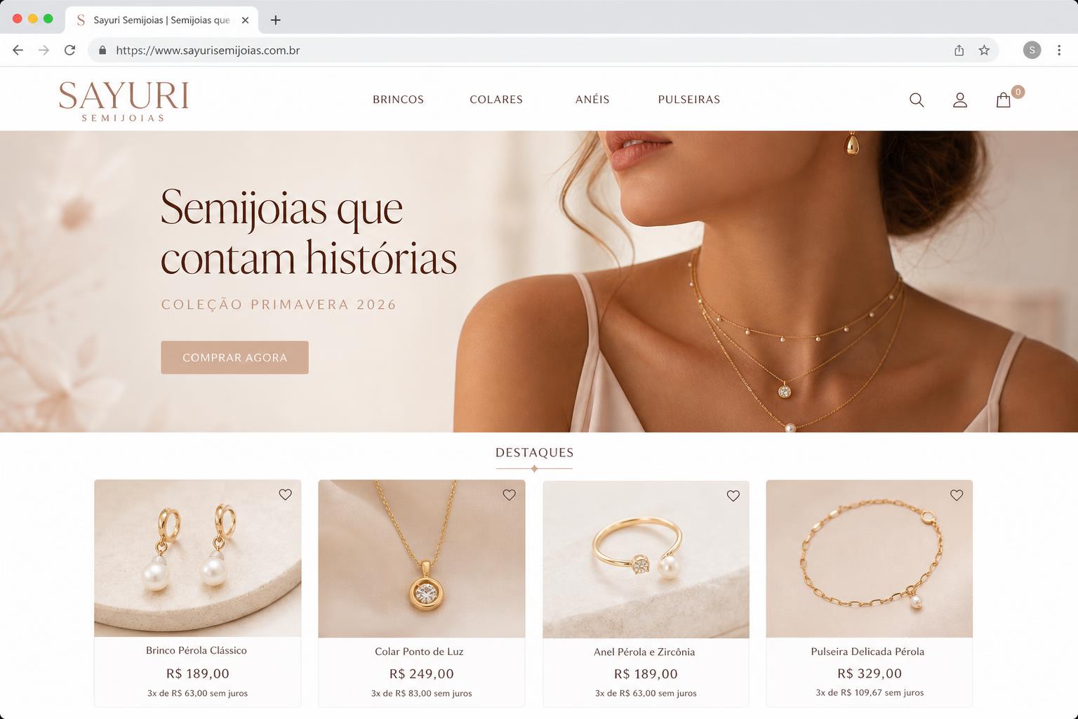 Sayuri Semijoias — loja Semijoias
